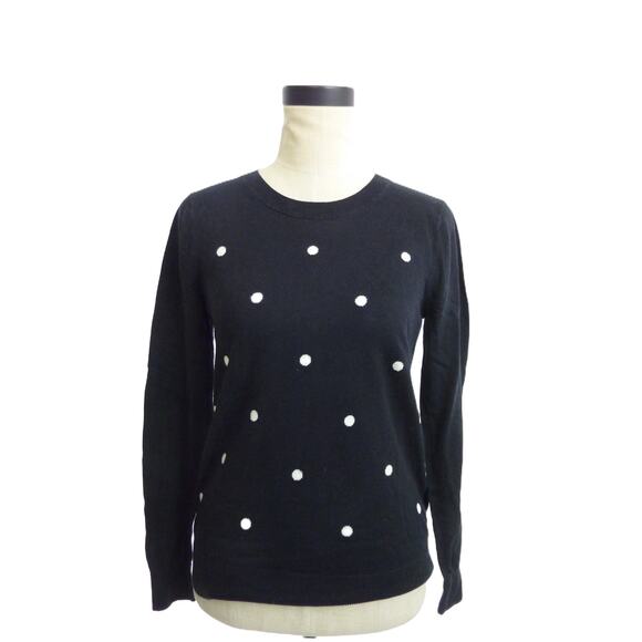 Banana Republic Black Polka Dot Sweater Size S - Picture 1 of 6